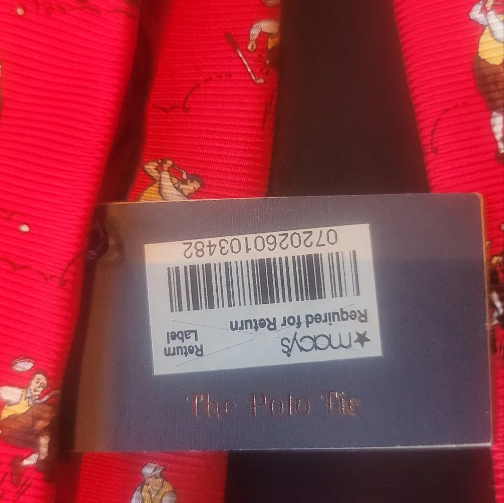 NWT Polo by Ralph Lauren Red Silk Golf Tie